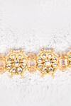 Shop_Just Shradhas_Gold Plated Floral Kundan Choker _Online_at_Aza_Fashions