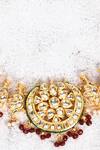 Buy_Just Shradhas_Gold Plated Crescent Moon Kundan Pearl Choker _Online_at_Aza_Fashions