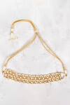 Buy_Just Shradhas_Gold Plated Mesh Kundan Choker _at_Aza_Fashions