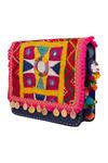 Buy_Arnimaa_Multi Color Embroidered Kutchi Bag_Online_at_Aza_Fashions