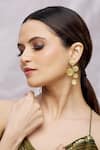 Buy_Arnimaa_Gold Plated Circular Motif Earrings_Online_at_Aza_Fashions