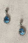 Buy_Our Purple Studio_Blue Swarovski Stone And American Diamonds Embellished Earrings_at_Aza_Fashions