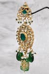 Auraa Trends_Gold Plated Stones Kundan Choker Set With Drop Earrings _at_Aza_Fashions