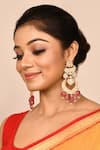 Buy_Auraa Trends_Gold Plated Diamonds, Stones Kundan Embellished Chandbalis _at_Aza_Fashions