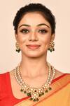 Buy_Auraa Trends_Gold Plated Diamonds, Stones Floral Kundan Necklace Set _Online_at_Aza_Fashions