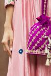 Shop_Surbhi Shah_Purple Floral Embroidered Potli _Online_at_Aza_Fashions