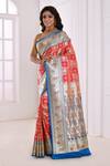 Buy_Nazaakat by Samara Singh_Peach Silk Banarasi Woven Saree_at_Aza_Fashions