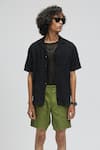 Shop_Terra Luna_Black 100% Linen Palawan Shirt _at_Aza_Fashions