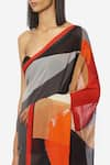 Buy_Satya Paul_Multi Color Georgette Satin Embellished Geo Saree _Online_at_Aza_Fashions