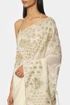 Buy_Satya Paul_Off White Chanderi Embroidered Saree_Online_at_Aza_Fashions