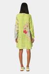 Shop_Satya Paul_Green Linen Printed Floral Collared Neck Shirt Tunic _at_Aza_Fashions