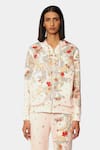 Buy_Satya Paul_Off White Scuba Printed Floral The Adventure Hoodie _at_Aza_Fashions