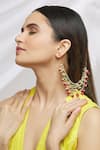 Buy_Just Shradhas_Gold Plated Pearls, Beads Multi Layered Ear Chains _Online_at_Aza_Fashions