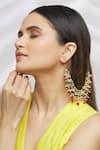 Shop_Just Shradhas_Gold Plated Pearls, Beads Multi Layered Ear Chains _Online_at_Aza_Fashions