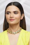 Just Shradhas_Gold Plated Kundan Embellished Choker _Online_at_Aza_Fashions