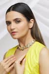 Shop_Just Shradhas_Gold Plated Kundan Embellished Choker _Online_at_Aza_Fashions