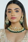 Shop_Namasya_Gold Plated Kundan Stone Embellished Necklace Set _at_Aza_Fashions