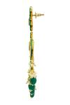 Chaotiq By Arti_Floral Polki Chandbali Earrings_Online_at_Aza_Fashions