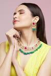 Buy_Chaotiq By Arti_Polki Embellished Choker Jewellery Set_Online_at_Aza_Fashions