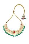 Shop_Chaotiq By Arti_Polki Embellished Choker Jewellery Set_Online_at_Aza_Fashions