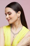 Buy_Chaotiq By Arti_Floral Stone Studded Necklace Jewellery Set_Online_at_Aza_Fashions