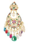 Buy_Kiara_Multi Color Artificial Stones Kundan Embellished Chandbalis 