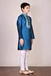 Arihant Rai Sinha_Blue Silk Embroidery Kurta Set _Online_at_Aza_Fashions
