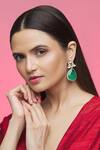 Buy_Khushi Jewels_Stone Embellished Dangler Earrings_at_Aza_Fashions