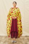 Shop Naintara Bajaj Yellow Silk Embroidery Floret Pattern Phulkari Dupatta Online at Aza Fashions Shop_Naintara Bajaj_Yellow Silk Embroidery Floret Pattern Phulkari Dupatta_Online_at_Aza_Fashions