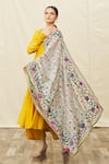 Samyukta Singhania_Multi Color Silk Embroidered Phulkari Dupatta _Online_at_Aza_Fashions