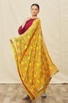 Samyukta Singhania_Multi Color Cotton Silk Embroidered Phulkari Geometric Work Dupatta _Online_at_Aza_Fashions