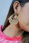 Namasya_Gold Plated Kundan Stone Chandbali Earrings _Online_at_Aza_Fashions