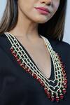 Buy_Namasya_Gold Plated Kundan Layered Beaded Necklace _Online_at_Aza_Fashions