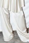 Shop_Anamika Khanna_White Silk Satin Tunic And Pant Set_Online_at_Aza_Fashions