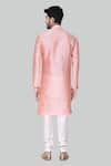 Shop_Arihant Rai Sinha_Pink Dupion Silk Asymmetric Kurta Set_at_Aza_Fashions