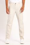 Son Of A Noble Snob_White Linen Trouser_Online_at_Aza_Fashions