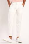 Son Of A Noble Snob_White Linen Trouser_Online_at_Aza_Fashions