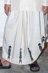 Anamika Khanna_White Silk Tunic And Skirt Set_Online_at_Aza_Fashions