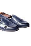 Shop Artimen Blue Plain Handcrafted Double Monk Loafers Online at Aza Fashions Shop_Artimen_Blue Plain Handcrafted Double Monk Loafers _Online_at_Aza_Fashions