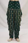 Shop_Naintara Bajaj_Green Viscose Georgette Embroidered Kurta Dhoti Pant Set_Online_at_Aza_Fashions