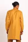 Shop_Son of A Noble Snob_Yellow Linen Kurta  _at_Aza_Fashions