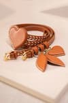 Buy_Ampm_Maroon Embellished Double Belt _at_Aza_Fashions