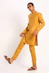 Son of A Noble Snob_Yellow Linen Trousers  _Online_at_Aza_Fashions