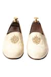 Shop_Artimen_White Embroidered Handcrafted Espadrilles  _at_Aza_Fashions