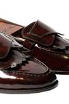 Shop_Artimen_Maroon Plain Handcrafted Kiltie Loafers  _Online_at_Aza_Fashions