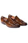 Buy_Artimen_Brown Handcrafted Flap Loafers_at_Aza_Fashions