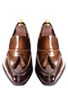 Shop_Artimen_Brown Handcrafted Flap Loafers_at_Aza_Fashions
