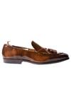 Artimen_Brown Handcrafted Flap Loafers_Online_at_Aza_Fashions