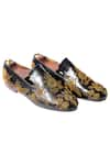 Buy_Artimen_Black Leather Handcrafted Embroidered Loafers _at_Aza_Fashions