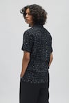 Shop_Terra Luna_Black 100% Organic Handloom Cotton Moon Bloom Palawan Shirt _at_Aza_Fashions